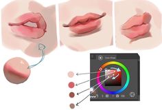 an image of the lips being colored in adobe