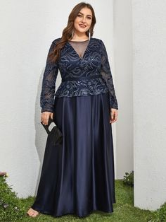 Mesh Panel Dress, Gaun Fashion, Sequin Formal Dress, Plus Size Bridesmaid, Woman Style, Bridesmaid Dresses Plus Size, Cocktail Attire