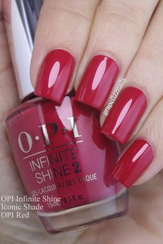 Opi Red, Opi Pink, 2024 Nails, Opi Infinite Shine, Gel Nail Colors, Red Nail