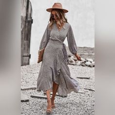 Material:This Boho Floral Dress Is Made By Lightweight And Breathable Polyester Fabric,More Cool And Comfy.The Unique Small Floral Design Is Casual And Fashion,No Matter What Style You Are,This Is Maxi Dress Will Not Let You Down. Unique Design: Boho Long Dresses For Women/High Split Maxi Dress/Long Sleeve Maxi Wrap Dresses For Women/Long Flowy Dress For Women/Wrap V Neck Maxi Dress/Casual Beach Long Dresses/Long Wrap Dress With Ruffles Flowy Long Sleeve Wrap Dress, Fitted Long Wrap Dress For Spring, Long Sleeve Wrap Dress For Spring Day Out, Spring Long Sleeve Wrap Dress For Day Out, Casual Long Sleeve Wrap Dress For Spring, Khaki Dresses, Bohemian Floral Dress, Long Wrap Dress, Maxi Dress Winter