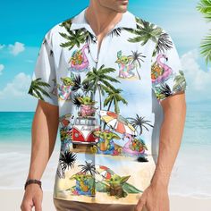 This custom Hawaiian shirt is a great gift idea, as well as a loose and comfy outfit that will keep you cool during the hot summer months. Coming up with a surprise for your loved ones is up to you. This present is appropriate for any occasion, and the receivers will surely love it! Product details: Material: Polyester fabric Feature: Featuring a spread collar, printed pattern all over the shirt, a front button fastening, short sleeves and a relaxed shape. The design is printed with new age prin 2nd Anniversary Gifts, 4th Anniversary Gifts, 25th Anniversary Gifts, Star Wars Disney, Cool Hawaiian Shirts, Comfy Outfit, Baby Cartoon, Mens Hawaiian Shirts, Baby Disney