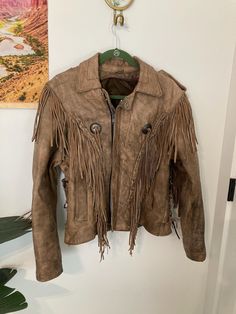 Vintage fringe leather jacket  Pit to pit: 44 total inches Vintage Fringe, Fringe Leather Jacket, Fringe Jacket, Halloween Shopping, Favorite Outfit, Gender Neutral, Art Collection, Leather Jacket, Bathing Beauties