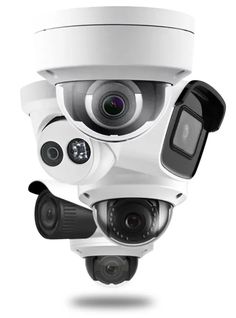 an image of a white security camera