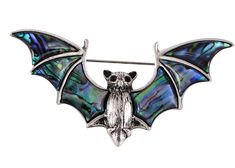 PRICES MAY VARY. Features - this antique brooch featuring a bat design, adorned with natural abalone shell color stones, and silvery tone metal alloy. Versatile accessory - great ideal for bat lovers, this Halloween bat brooch can be worn on clothing, scarf, shawls, hats, bags, and more, making it a versatile accessory for any occasion. Stunning jewelry - this would be a great present to give to a mom, wife, grandma, daughter, or any loved one. Perfect present to give for a birthday, Halloween, Metal Bat, Brooch Men, Vampire Bat, Antique Brooches, Black Bat, Halloween Accessories, Abalone Shell, Stunning Jewellery, Brooch Pin