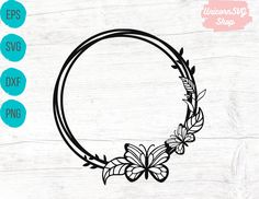 a circular frame with flowers and leaves on it, in the shape of a circle