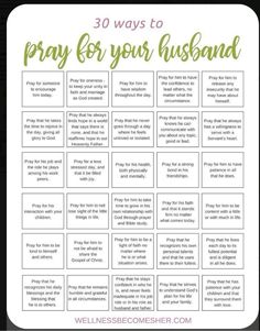 the 30 ways to pray for your husband