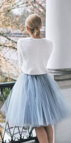 tulle Sukienki Maksi, Entertaining Tablescapes, Blue Tulle Skirt, Tulle Skirts Outfit, Blue Tulle, Spring Fever, French Blue