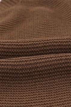 Brown Splicing Buttoned Knitted Long Sleeve Sweater Brown Waffle Knit Winter Sweater, Brown Waffle Knit Sweater For Winter, Brown Ribbed Knit Cardigan, Cozy Brown Waffle Knit Sweater, Stretch Brown Knitted Sweater, Brown Stretch Sweater For Layering, Stretch Brown Sweater For Layering, Brown Knit Stretch Sweater, Brown Stretch Knit Sweater