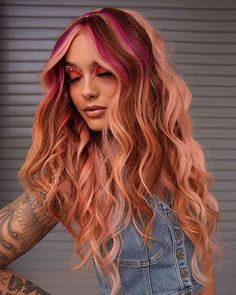 These are The 93 Hottest Hair Color Ideas of 2024 Vivid Hair Color, Multi Colored Hair, Hot Hair Colors, Choppy Layers, Brunette To Blonde, Halloween Hair, Summer Hair Color, Hair Inspiration Color, Hair Inspo Color