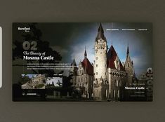 an image of a website page for a castle