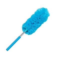 a blue duster on a white background