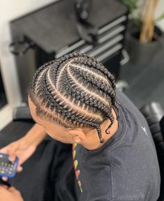 Sideway Braid Hairstyles, Plaque Braids Men, Hairstyles For Men Twist, Braids With Buns In Back, Corn Rows With Design, 4 Men’s Braids, Black Mens Hairstyles Braids, Swirly Cornrows, Men’s Straight Back Cornrows