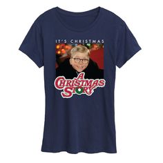 She will love showing off her holiday style in this Women's A Christmas Story It's Christmas Ralph Graphic Tee. FEATURES Short sleeves CrewneckFABRIC & CARE Solid Colors: Cotton ; Heather Colors: Cotton, Polyester Machine wash Imported Size: Large. Color: Navy. Gender: female. Age Group: kids. Christmas Story, Holiday Style, How To Show Love, A Christmas Story, Holiday Fashion, Gender Female, Fabric Care, Dark Grey, Solid Colors