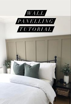 Dark green wall panelling in a bedroom Easy Diy Panel Wall, Easy Panelling Bedroom, Diy Panelling Walls Bedrooms, Easy Panelling Idea, Easy Panel Wall, Panelled Walls Diy, Porch Panelling, Board And Batten Wall Colors, Panelling Bedroom Wall