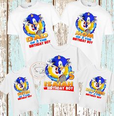 sonic the hedgehog birthday shirt set