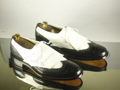 New Handmade Men's Black White Leather Wing Tip Brogue Fringed Shoes, Men Designer Dress Formal Luxury Shoes on Storenvy Fringe Shoes, Cap Toe Shoes, Slipon Shoes, Custom Design Shoes, Handmade Leather Shoes, Leather Boot Shoes, Leather Cap, Leather Style, Classic Shoes