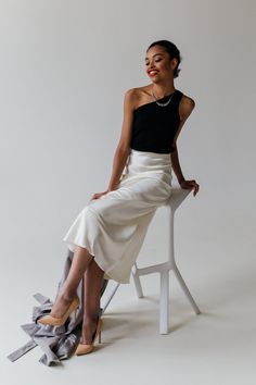 Silk Slip Skirt, Spring Skirt Outfits, Midi Slip Skirt, Satin Slip Skirt, Ivory Skirt, Elegant Outfit Classy