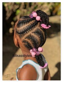 Kids Stitch Braids Cornrows, Easy Black Hairstyles Natural Simple, Cornrows Natural Hair For Kids, Toddler Cornrows, Cornrow Ideas For Kids, Baby Girl Hairstyles Black, Black Daughter Hairstyles, Kids Braided Hairstyles Black Children, Toddler Cornrow Styles