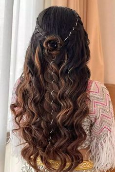 Loose Curls Hairstyles, Traditional Hairstyle, Indian Wedding Hairstyles