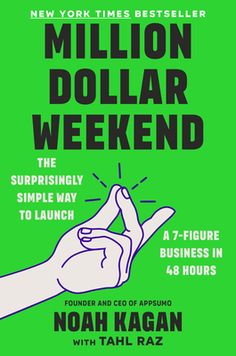 the cover of million dollar weekend by noah kagan and nathan raz, with an image of a hand reaching for something