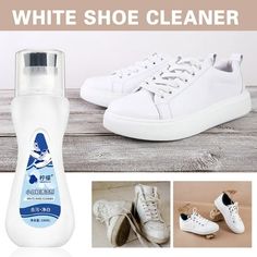 White Shoe Cleaner, 100ml With Soft Brush Head, Shoe Cleaner Kit For White Shoes, Leather Shoes,Sneakers Features: White Shoe Cleaner - This white shoe cleaner has a gentle that can your shoes. So you can clean anything from leather to fabric. White cleaner - shoe cleaner foam can stains, and can also adjust the material to make its service life longer. Regular use can leather cracking and yellowing of the sole. Soft brush head design - This sports shoe is packaged with white shoe polish in a pl Squeaky Leather Shoes Remedy, Cleaning Leather Shoes, Cleaning Sneakers, White Shoe Cleaner, All White Shoes, How To Clean White Shoes, Shoe Shine Kit, Sneaker Cleaner, Shoe Cleaner