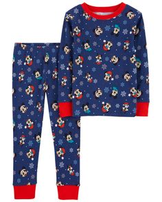 Perfect for your festive one, this matching Mickey PJ set makes bedtime easy! Carter's cotton PJs are not flame resistant. But don't worry! They're designed with a snug and stretchy fit for safety and comfort. Christmas Mickey, Cotton Pjs, Cotton Pajamas, Christmas Pjs, Baby Must Haves, Fall Baby, Boys Pajamas, Cotton Pyjamas, Girls Pajamas