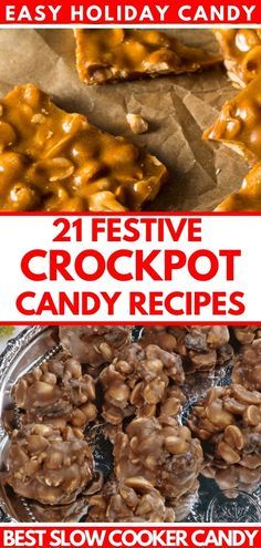 an advertisement for the 21st feste crockpot candy recipe