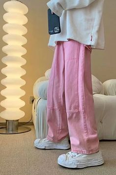 Casual Hip Hop Pink Jeans Pants – Tomscloth Pink Straight Leg Casual Cargo Pants, Casual Pink Straight Leg Cargo Pants, Baggy Pink Cotton Cargo Pants, Pink Casual Cargo Pants, Casual Pink Cotton Cargo Pants, Baggy Pink Cotton Jeans, Pink Baggy Cotton Jeans, Pink Straight Cotton Cargo Pants, Pink Cotton Straight Cargo Pants