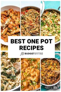 the best one pot recipes to make in less than 30 minutes, including pasta and vegetables