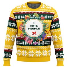 I Hate People Parody Ugly Christmas Sweater Perfect And Unique Gifts For Adults Kids On Christmas Anime Christmas, Holiday Attire, Unique Sweaters, Christmas Sweater Men, I Hate People, Ugly Sweater Party, Hate People, Before Midnight, Sweater Gift