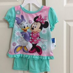 As Shown Disney Character Print Playwear Sets, Disney Character Print Sets For Sleepover, Disney Character Print Sleepover Set, Disney Cotton Sets For Pajama Party, Cute Minnie Mouse Sleepwear For Bedtime, Playful Minnie Mouse Sleepwear For Sleepover, Cotton Disney Sets For Pajama Party, Disney Cotton Pajama Party Sets, Cute Minnie Mouse Sleepwear