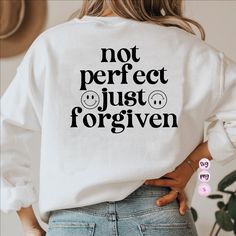 Jesus Merch, Not Perfect Just Forgiven, Grow In Grace, Faith Clothing