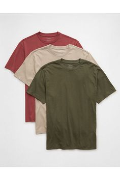 3-Pack/Super soft jersey cotton-blend/Crew neck/Short sleeves/Straight hem/This shirt is Real Good: Made with the planet in mind & a promise to continue to do better. White Jeans Men, Aerie Bras, Athletic Fit Jeans, Dream Jeans, Curvy Jeans, Do Better, Loose Jeans, Medium Wash Jeans, Women Denim Jeans