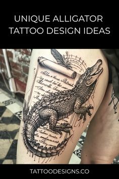 Alligator Tattoo Design, Alligator Tattoos, Alligator Tattoo, Survival Instinct, Tattoo Design Ideas, Crystal Eye, Rib Tattoo, Ancient Wisdom, Animal Tattoos