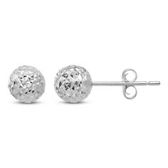 Dynamic diamond-cut patterns embellish the circumference of these striking women's ball stud earrings. Fashioned in 14K white gold, the earrings secure in place with friction backs. Jared Diamond, Ball Stud Earrings, Jared The Galleria Of Jewelry, Womens Earrings Studs, Yellow Diamond, 1 Carat, Diamond Earrings Studs, Diamond Cut, Diamond White