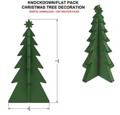 a paper christmas tree is shown with measurements