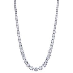 Finish off your look with a touch of sparkle in this sterling silver cubic zirconia tennis necklace. Click on this JEWELRY & WATCHES GUIDE to learn about fit, styles, materials and more! Finish off your look with a touch of sparkle in this sterling silver cubic zirconia tennis necklace. Click on this JEWELRY & WATCHES GUIDE to learn about fit, styles, materials and more! FEATURES Chain length: 18 in. Clasp: lobster-claw Nickel free Metal: sterling silver Plating: rhodium Finish: polished Packagi Diamond Jewelry Necklace, Tennis Necklace, Jewelry Necklace, Chain Lengths, Chain Length, Lobster Claw, Diamond Jewelry, Gender Female, Cubic Zirconia