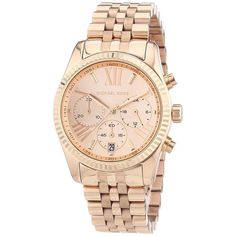 Michael Kors Women's MK5569 Lexington Chronograph Rose-Tone Stainless  — Bezali Watches Women Michael Kors, Michael Kors Lexington, Cheap Michael Kors, Jewelry Showcases, Womens Watches Luxury, Watches Women Fashion, Casual Watches, Rose Gold Watch, Women Wrist Watch