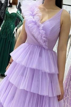 Prom Dresses Sparkle, Prom Dress With Ruffles, Prom Dresses Tulle, Burgundy Prom Dress Long, Dresses Sparkle, Lilac Prom Dresses, Shine Dress, Dress Quinceanera, Ombre Prom Dresses