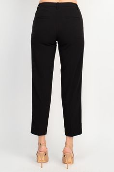 Step out in style with the Zac & Rachel Slim Fit Pull-on Pocket Pant These versatile pants are designed for both comfort and sophistication, making them a staple piece in any wardrobe. Crafted from a blend of polyester, rayon and spandex the pants offer a perfect balance of stretch and structure. The slim fit silhouette flatters your figure while the pull-on design ensures effortless wearability. Featuring convenient pockets, these pants are both practical and stylish, ideal for everyday wear an