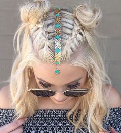 Peinados con trenzas para pelo corto Fulani Hairstyles, Edm Outfit, Work Hair, Fulani Braids, Fantasy Hair, Fun Hair, Festival Hair, African Braids