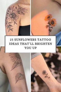 sunflowers tattoo ideas that'll brighten you up