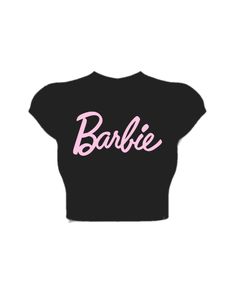 Barbie Baby Tee •57% Cotton •38% Polyester •5% Spandex •Made in the USA •Machine Wash Cold •Hang Dry Only •Wild Fable Top Chill Clothes, Barbie Crop Top, Hot Pink Hat, Barbie Shirt, Barbie Top, Hoodie Drawing, Chill Outfits, Black Barbie, Pink Hat