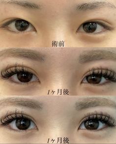 Lashes Reference, Monolid Lash Extensions, Asian Lash Extensions, Japan Makeup, Eyelash Perm