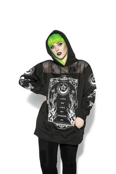 Love Me Like My Demons Do - Oversized Mesh Hoodie – Blackcraft Cult Do Tattoo, Blackcraft Cult, Gothic Baby, Mesh Hoodie, Jersey Sweater, My Demons, Goth Clothing, Taste The Rainbow, Wardrobe Update