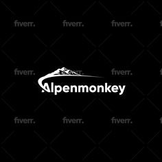 a black and white logo with the word'alpenmonkey'on it