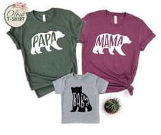 Family Bear Shirts, Bear Family Shirts, Family Bear T-shirts, Family Bear Matching Shirt, Mama Bear Shirt, Papa Bear Shirts, Baby Bear Shirt We want to make everyone smile with our cute , stylish and trendy graphic T-shirts. We can assure you this shirt will be perfect gift  whether you will buy it yourself or for someone else. Mommy and me shirt, mommy and me outfit, matching outfits, Mama Bear Papa Bear Baby Bear, matching family tees - Mother's Day gift ATTENTION PLEASE   Black design for Whi White Bear Design Short Sleeve Tops, White Short Sleeve Top With Bear Design, Bear Tshirts, Mama Bear Matching Shirts, Mama Bear Papa Bear Baby Bear, Graphic Tee With Bear Design, Cotton Graphic Tee With Bear Design, Cute Cotton T-shirt With Bear Design, Short Sleeve Graphic Tee With Bear Design