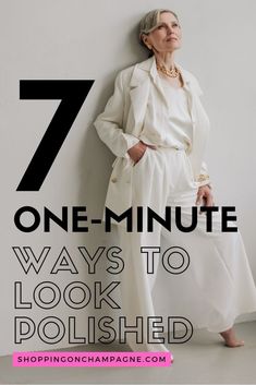 7 Ways to Look More Polished in Under One-Minute! These are surprisingly quick hacks you probably never thought of but they take you from a hot-mess to chic and polished in less than 60 seconds! Elegant Classy Outfits, How To Look Expensive, 60 Fashion, Pretty Blouses