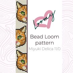 the bead loom pattern features two cats