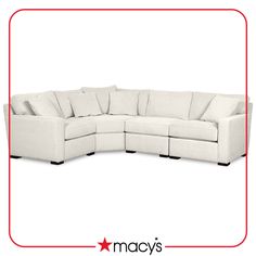 a large white sectional couch on a white background